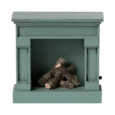 Mouse Fireplace-Dollhouse Accessories-Maileg-Blue-Yes Bebe