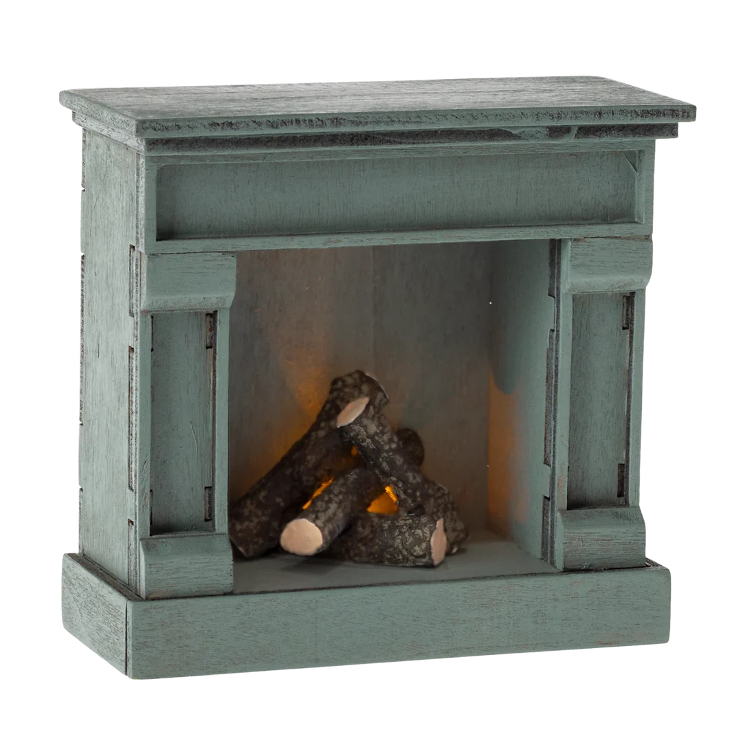 Mouse Fireplace-Dollhouse Accessories-Maileg-Blue-Yes Bebe