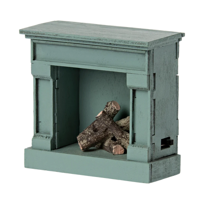 Mouse Fireplace-Dollhouse Accessories-Maileg-Blue-Yes Bebe