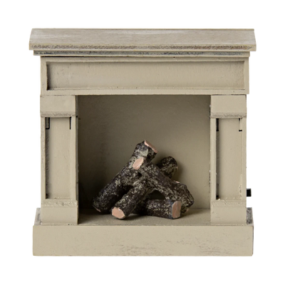 Mouse Fireplace-Dollhouse Accessories-Maileg-Blue-Yes Bebe