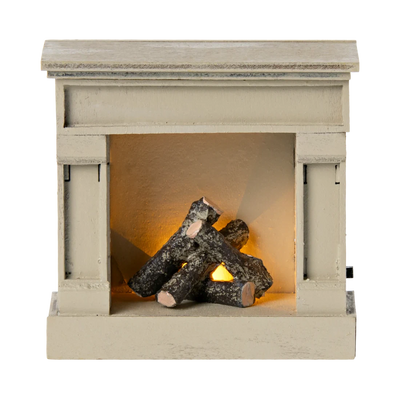 Mouse Fireplace-Dollhouse Accessories-Maileg-Blue-Yes Bebe