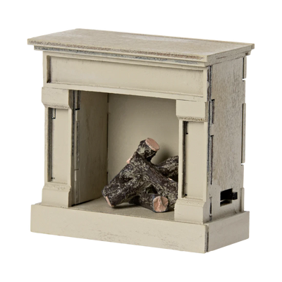 Mouse Fireplace-Dollhouse Accessories-Maileg-Off White-Yes Bebe