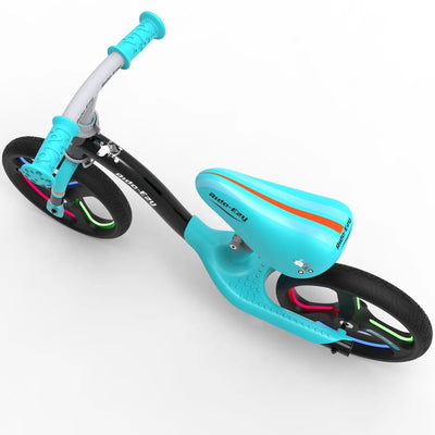 Go Glo Black & Celeste Green Balance Bike