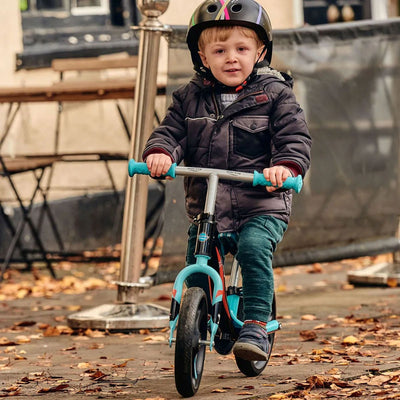 Go Glo Black & Celeste Green Balance Bike