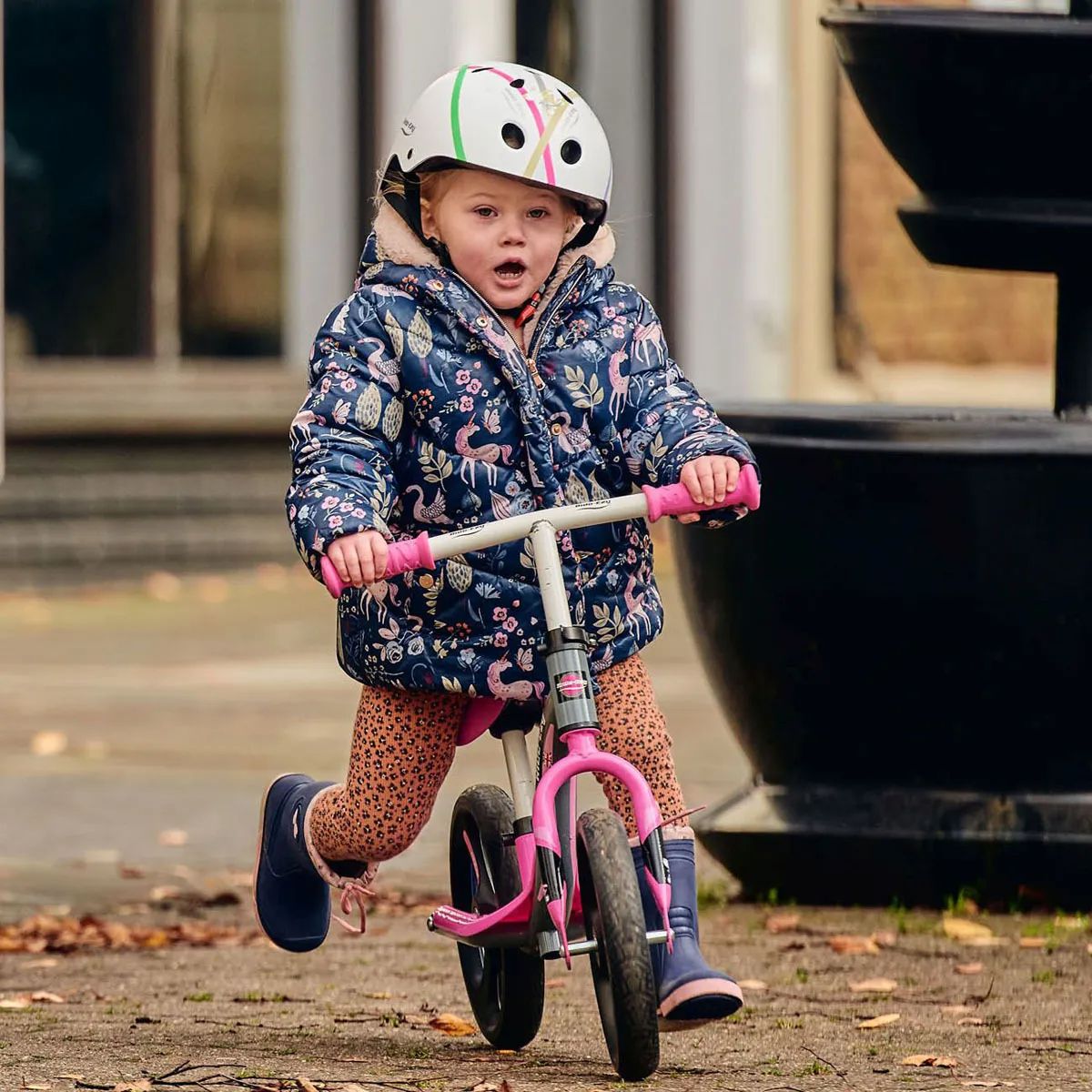 Go Glo Pink & Silver Balance Bike