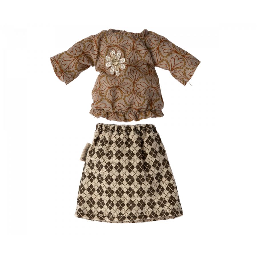 Grandma Mouse Clothes - Blouse & Skirt