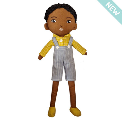 Arie Black Boy Doll | Handmade With Soft Curly Hair