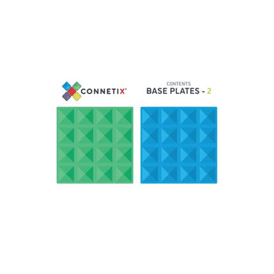 Magnetic Tiles Green & Blue Base Plate Pack - 2 Pieces