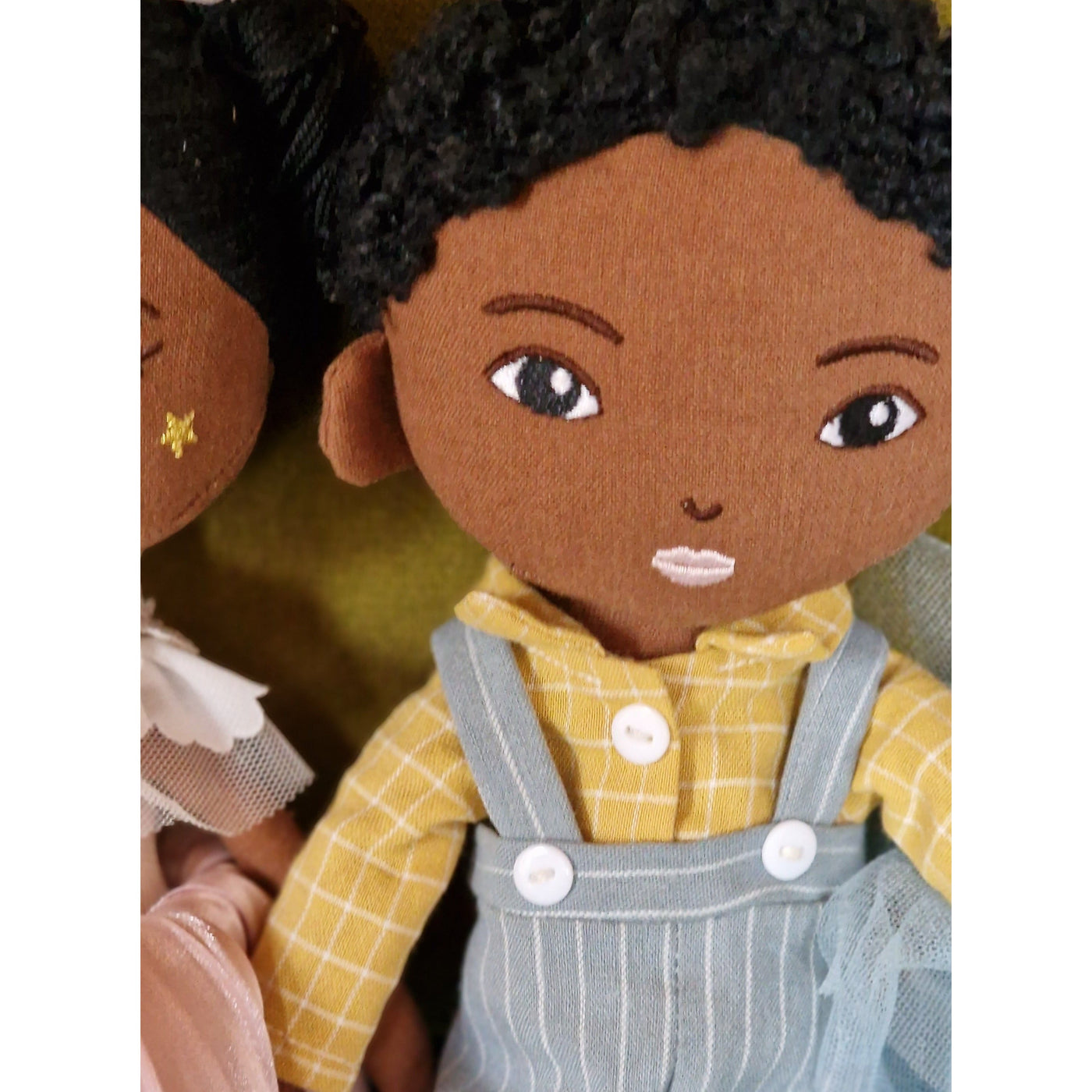 Arie Black Boy Doll | Handmade With Soft Curly Hair