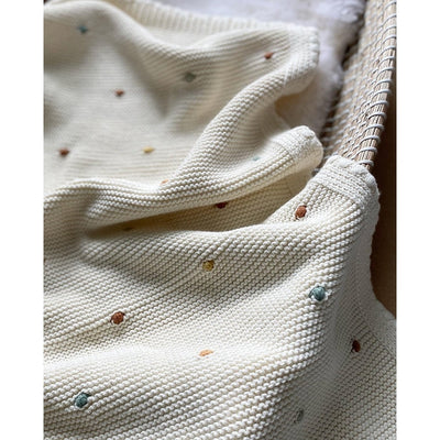 Knitted Blanket - Pom Pom