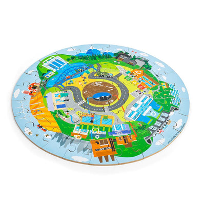 Recycling Circular Floor Puzzle