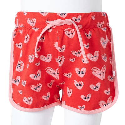 Red Heart Drawstring Shorts