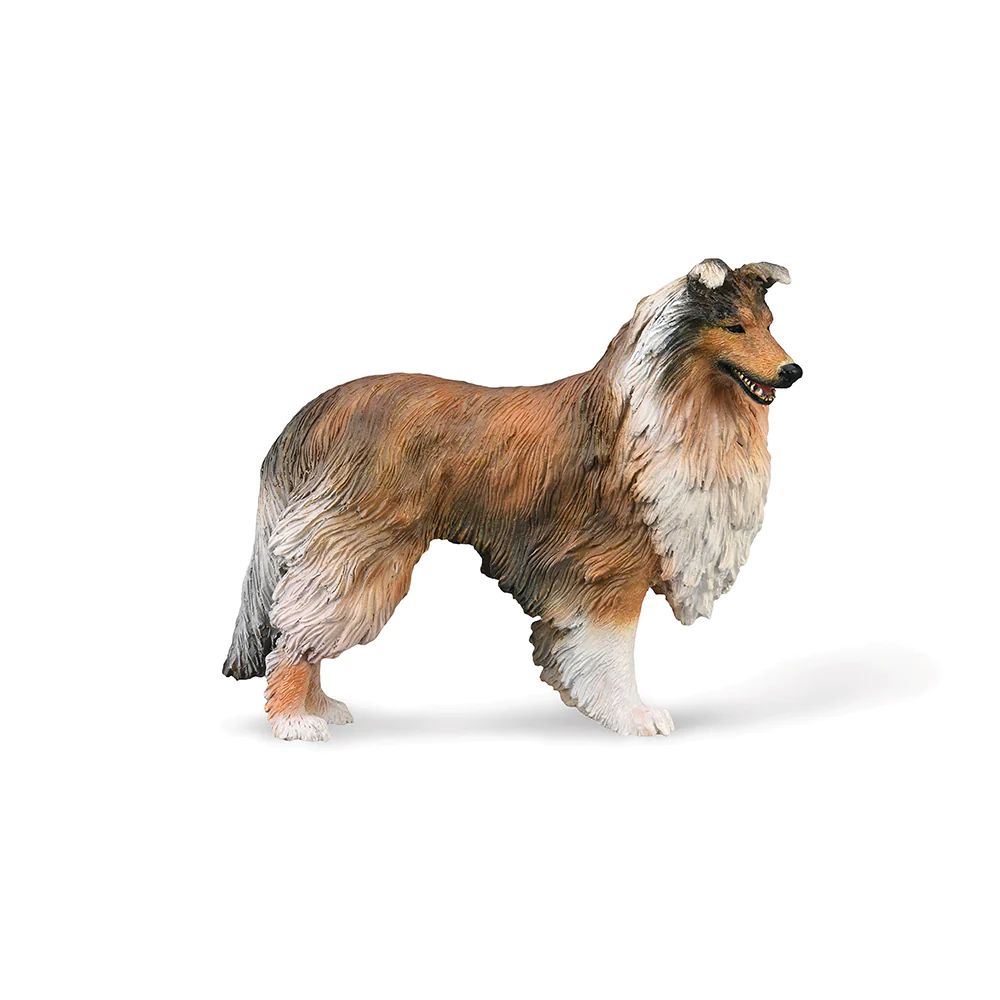 Rough Collie Dog - Hand-Painted Animal Figure