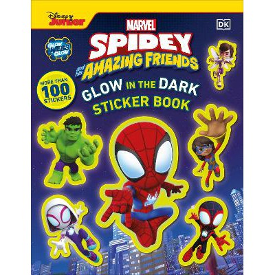 Marvel Spidey and His Amazing Friends Glow in the Dark Sticker Book: With More Than 100 Stickers-Books-DK Children-Yes Bebe