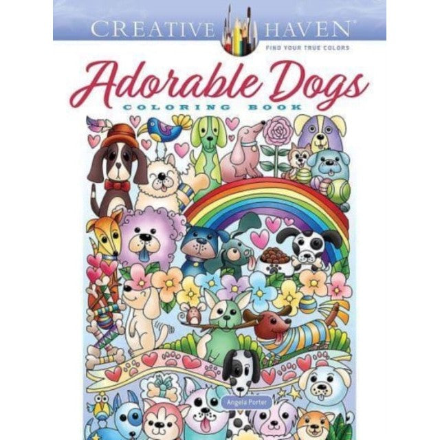 Creative Haven Adorable Dogs Coloring Book