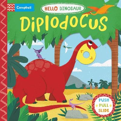 Diplodocus: A Push Pull Slide Dinosaur Book-Books-Campbell Books Ltd-Yes Bebe