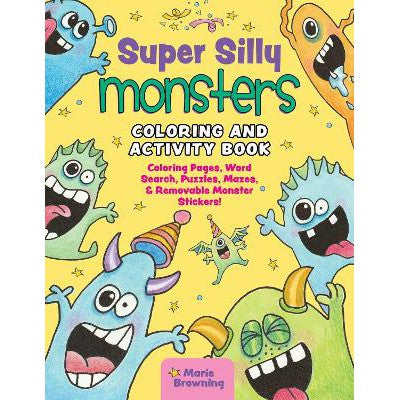 Super Silly Monsters Coloring and Activity Book: Coloring Pages, Word Search Puzzles, Seek and Finds, and Mazes-Books-Happy Fox Books-Yes Bebe