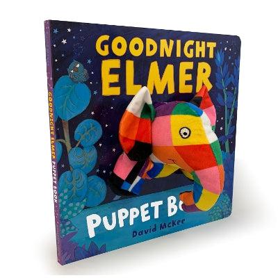 Goodnight, Elmer Puppet Book-Books-Andersen Press Ltd-Yes Bebe