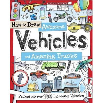 How to Draw Awesome Vehicles and Amazing Trucks-Books-Green Android Limited-Yes Bebe