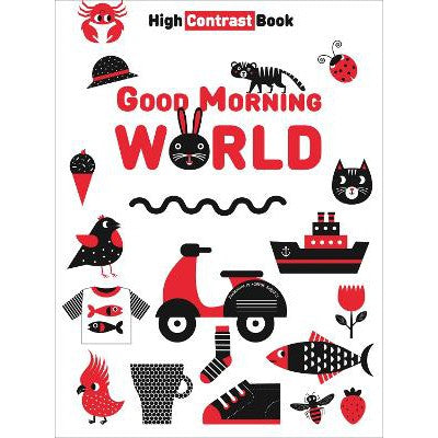 Good Morning World: High Contrast Book-Books-White Star-Yes Bebe