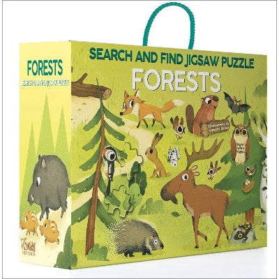 Forests: Search and Find Jigsaw Puzzle-Books-White Star-Yes Bebe