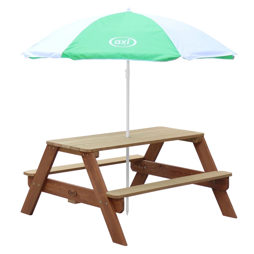 Children Picnic Table Nick with Umbrella Brown-AXI-Yes Bebe