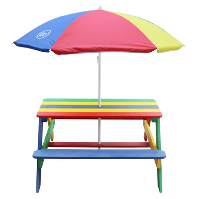Children Picnic Table Nick with Umbrella Rainbow-AXI-Yes Bebe
