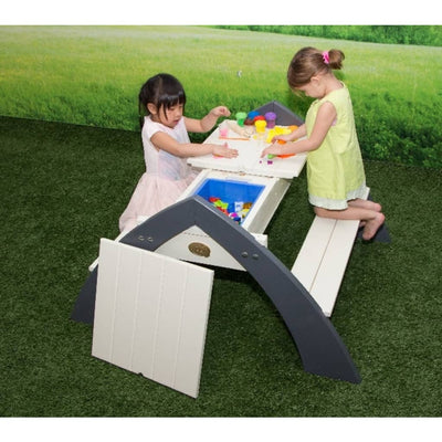 Children's Picnic Table Delta Grey and White A031.023.00-AXI-Yes Bebe