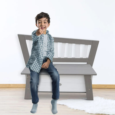 Storage Bench Corky Grey and White-Storage Benches-AXI-Yes Bebe