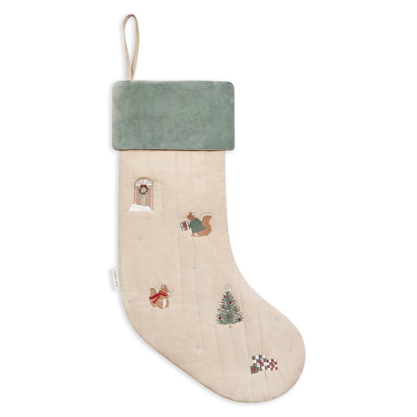 Christmas Stocking-Stockings-Avery Row-Festive Forest Squirrel-Yes Bebe