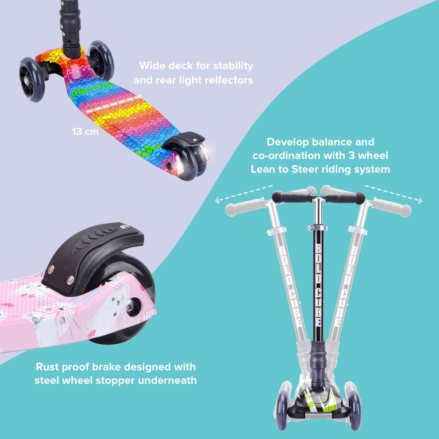 Astro Dream - Big 3 Wheel Scooter-Scooters-BOLDCUBE Scooters-Yes Bebe