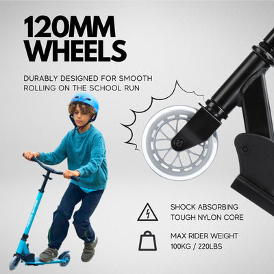 Black - Deluxe 2 Wheel Scooter-Scooters-BOLDCUBE Scooters-Yes Bebe