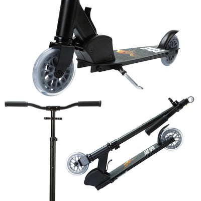 Black - Deluxe 2 Wheel Scooter-Scooters-BOLDCUBE Scooters-Yes Bebe