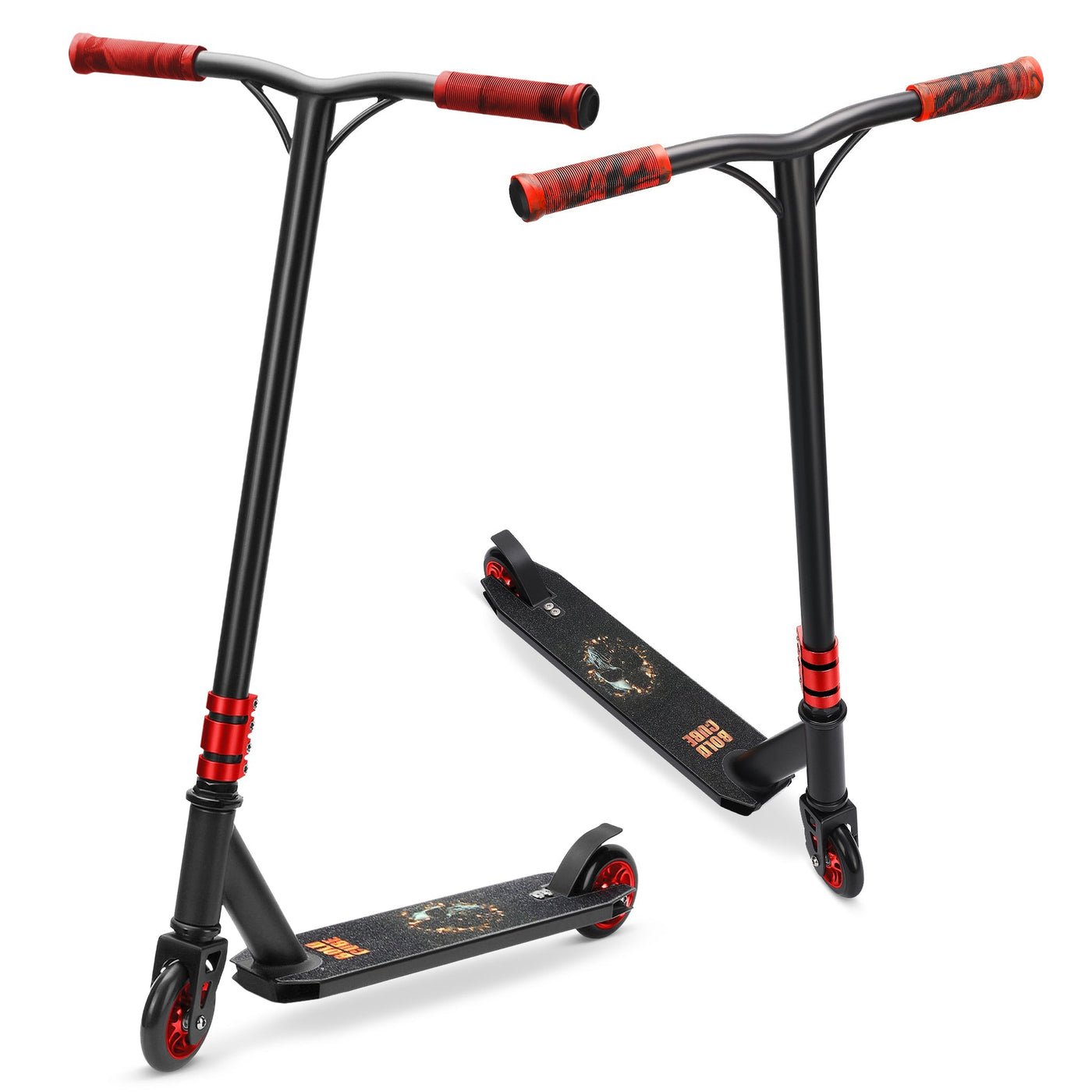 Black - Deluxe Stunt Scooter-Scooters-BOLDCUBE Scooters-Yes Bebe