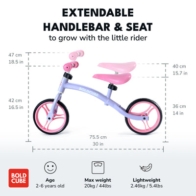 Boldcube X Little Tikes Kids Balance Bike-Balance Bikes-BOLDCUBE Scooters-Pink-Yes Bebe