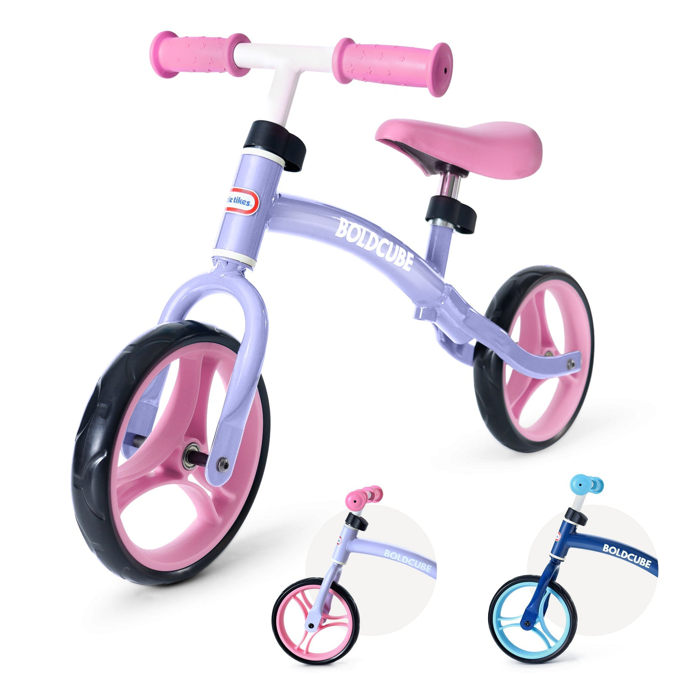 Boldcube X Little Tikes Kids Balance Bike-Balance Bikes-BOLDCUBE Scooters-Pink-Yes Bebe