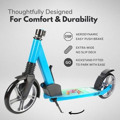 Cyan - Big 2 Wheel Scooter-Scooters-BOLDCUBE Scooters-Yes Bebe