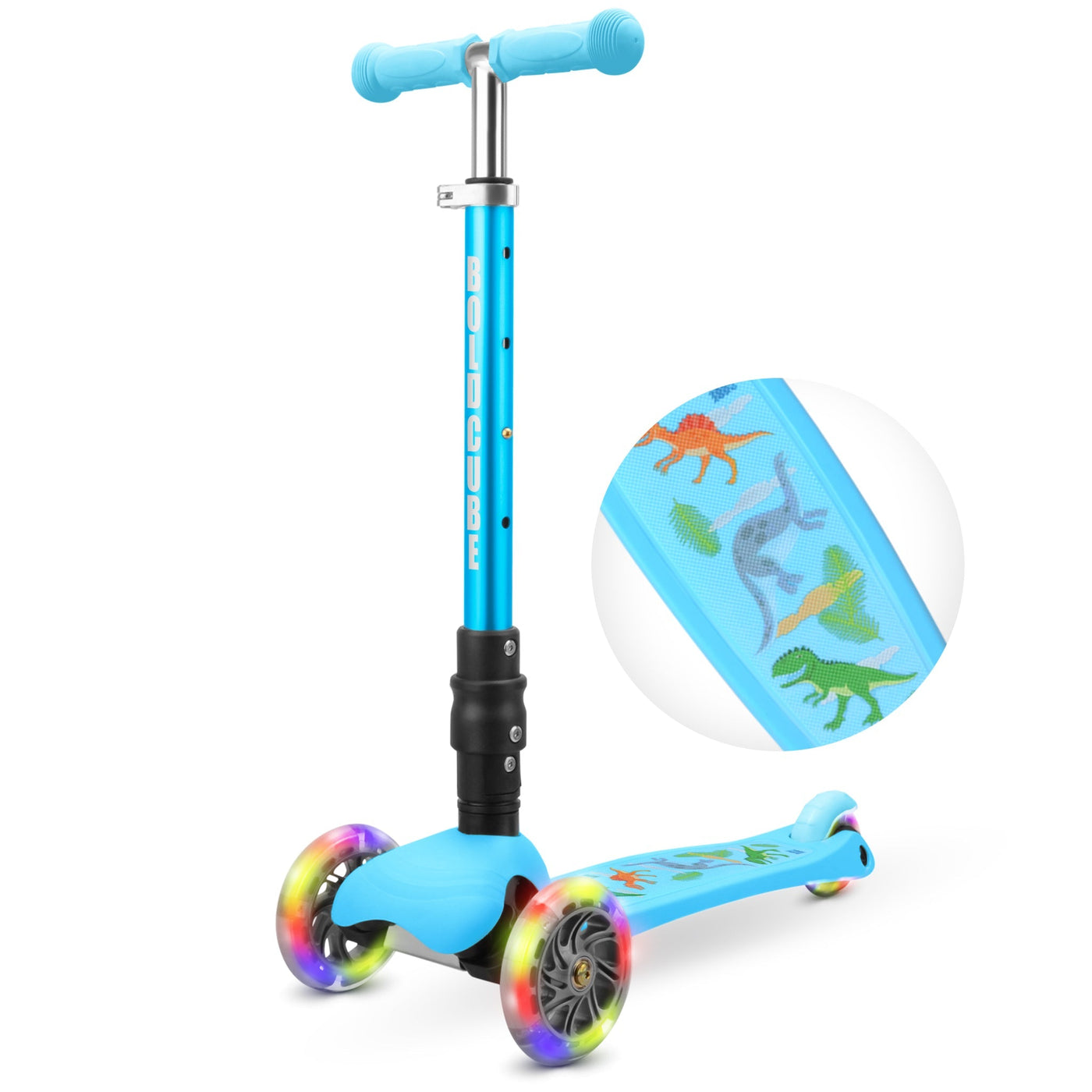 Dinosaur - Teeny Fold 3 Wheel Scooter-Scooters-BOLDCUBE Scooters-Yes Bebe