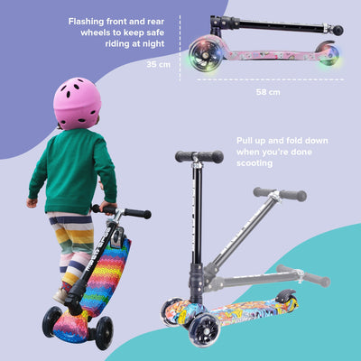 Flower Power - Big 3 Wheel Scooter-Scooters-BOLDCUBE Scooters-Yes Bebe