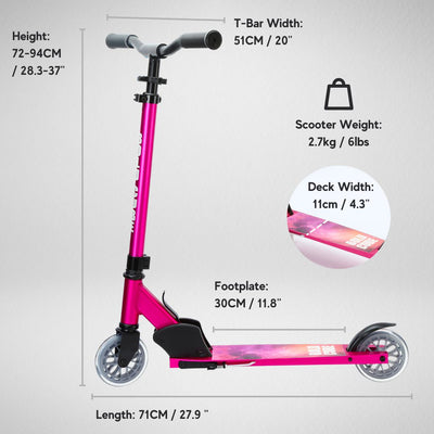 Fuchsia - Deluxe 2 Wheel Scooter-Scooters-BOLDCUBE Scooters-Yes Bebe