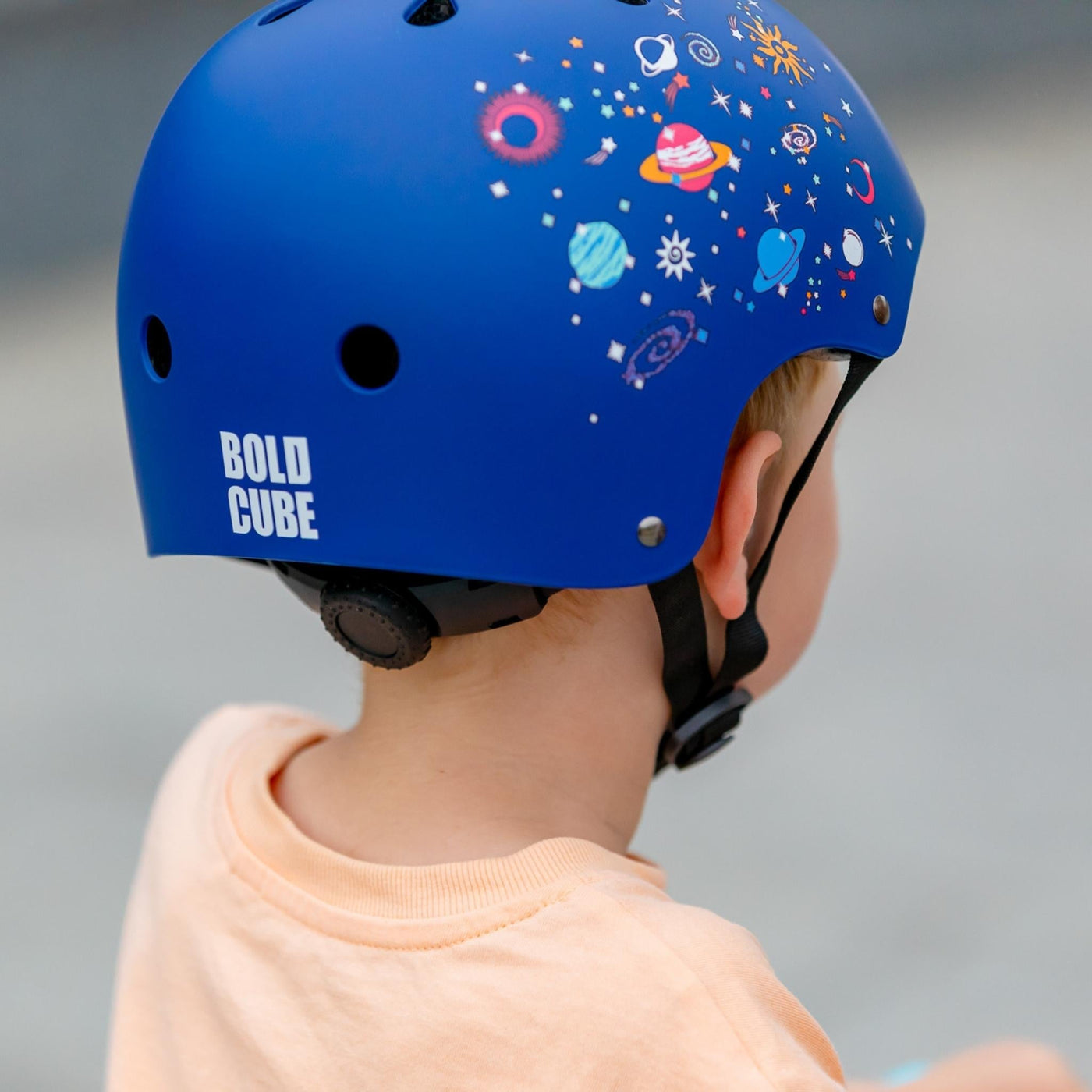 Galaxy Sky Blue - Kids Helmet-Scooter Accessories-BOLDCUBE Scooters-Small (S)-Yes Bebe