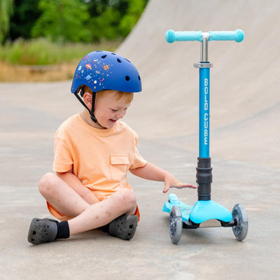 Galaxy Sky Blue - Kids Helmet-Scooter Accessories-BOLDCUBE Scooters-Small (S)-Yes Bebe