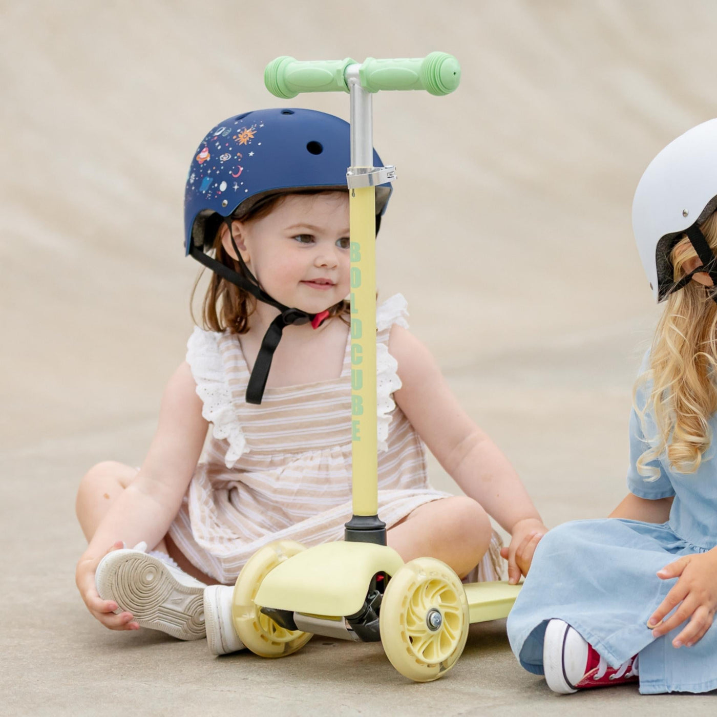 Galaxy Sky Blue - Kids Helmet-Scooter Accessories-BOLDCUBE Scooters-Small (S)-Yes Bebe