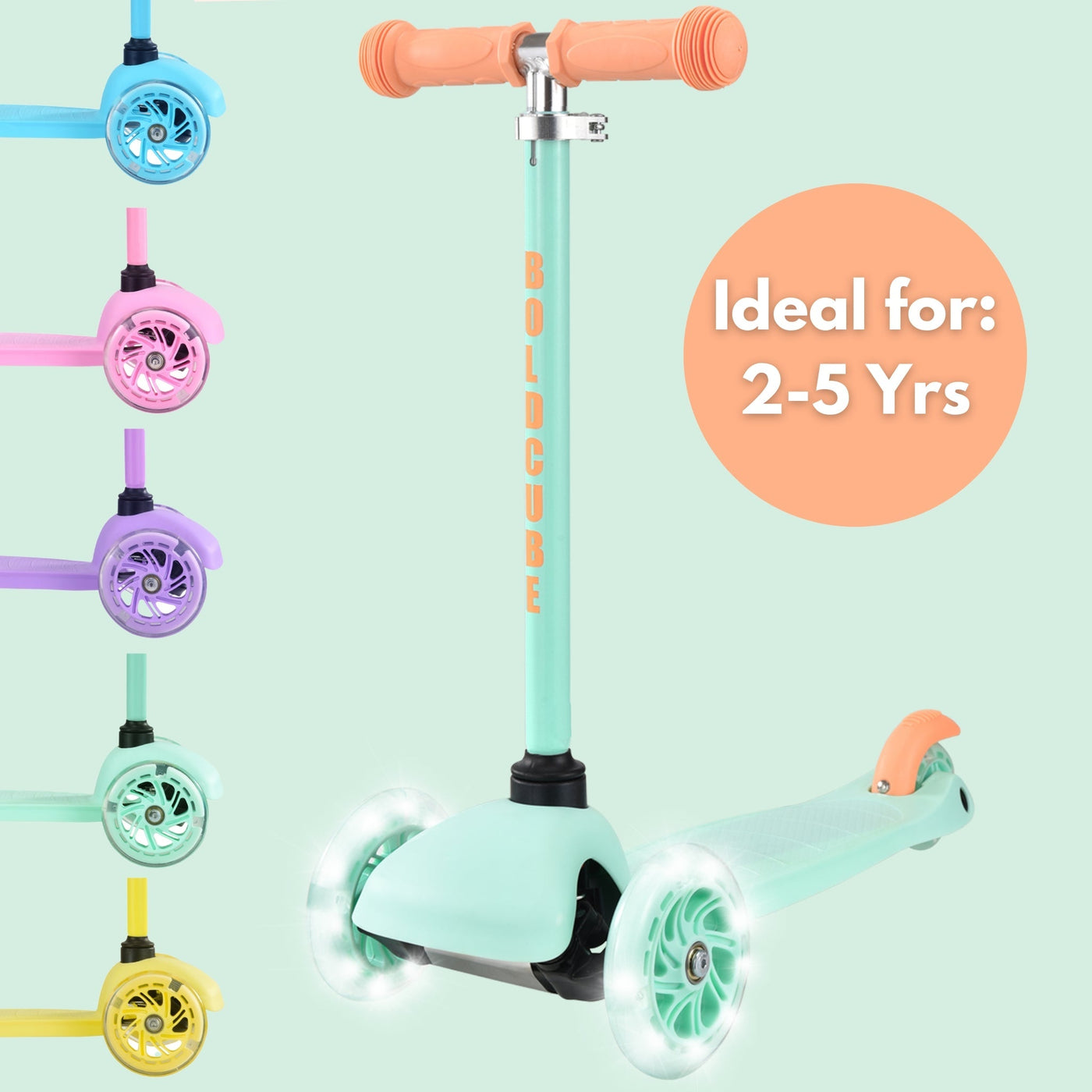 Mint - Teeny 3 Wheel Scooter-Scooters-BOLDCUBE Scooters-Yes Bebe