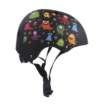 Monster Party Black - Kids Helmet-Scooter Accessories-BOLDCUBE Scooters-Small (S)-Yes Bebe