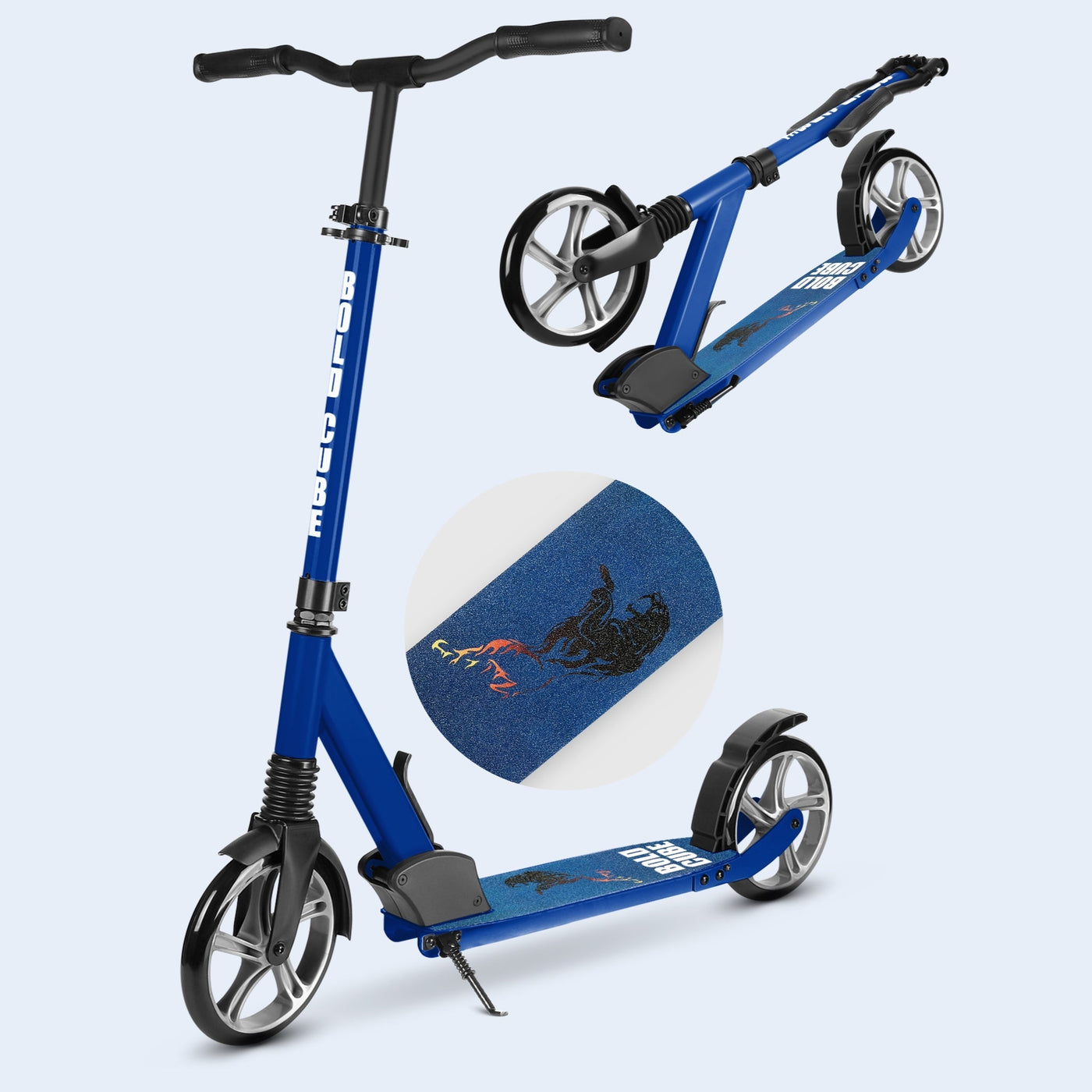 Navy - Big 2 Wheel Scooter-Scooters-BOLDCUBE Scooters-Yes Bebe