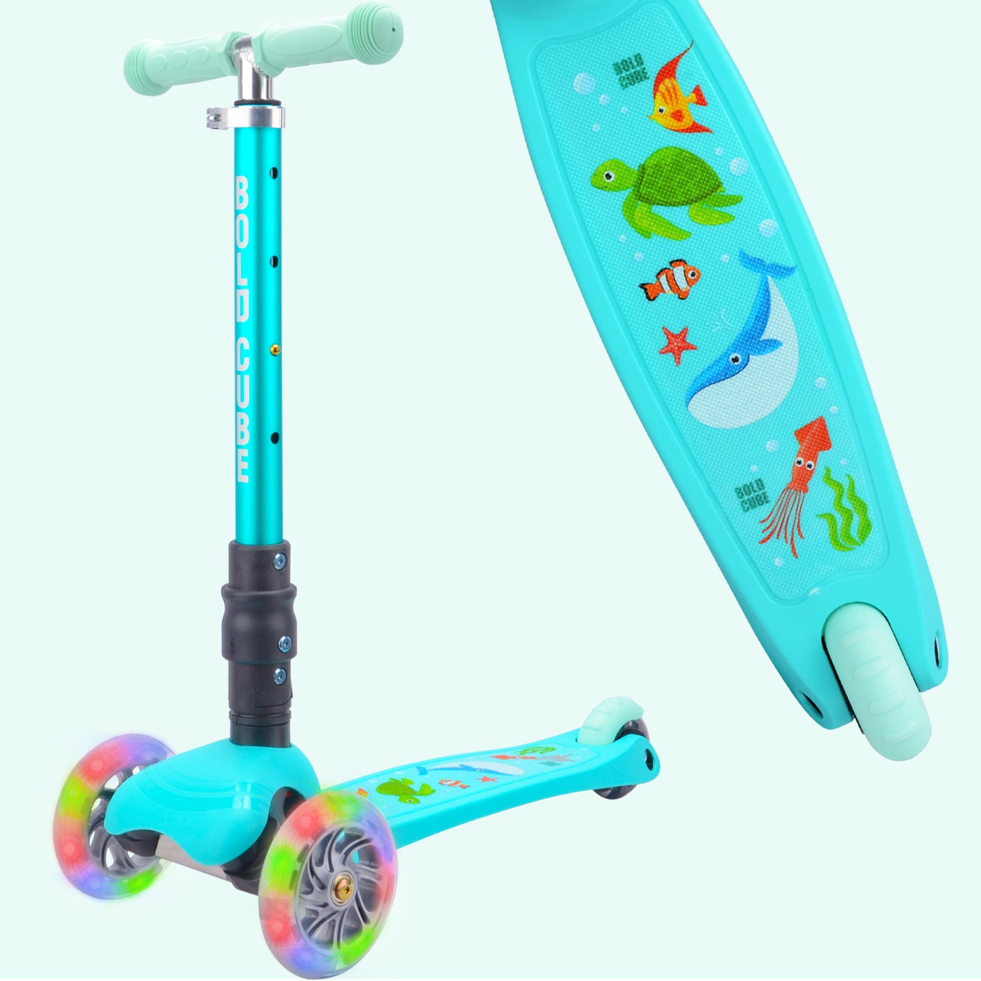 Ocean - Teeny Fold 3 Wheel Scooter-Scooters-BOLDCUBE Scooters-Yes Bebe