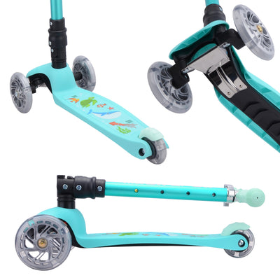 Ocean - Teeny Fold 3 Wheel Scooter-Scooters-BOLDCUBE Scooters-Yes Bebe