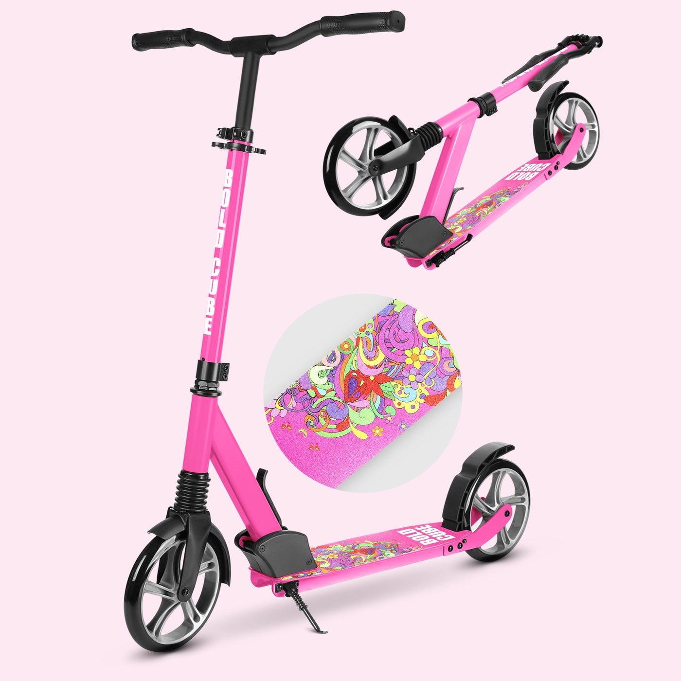 Pink - Big 2 Wheel Scooter-Scooters-BOLDCUBE Scooters-Yes Bebe