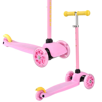 Pink & Yellow - Teeny 3 Wheel Scooter-Scooters-BOLDCUBE Scooters-Yes Bebe